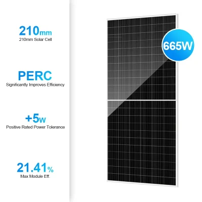 Comercio al por mayor de doble vidrio de 550W 400 vatios 500W 450W 700W 540W Panel solar policristalino de vidrio